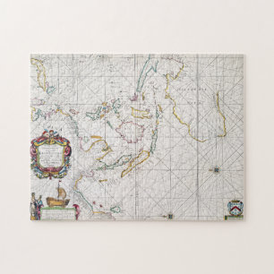MAP: EAST INDIES, 1670 JIGSAW PUZZLE
