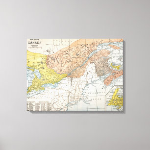MAP: EASTERN CANADA CANVAS PRINT