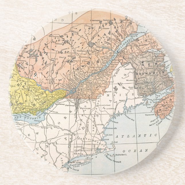 MAP: EASTERN CANADA COASTER (Front)