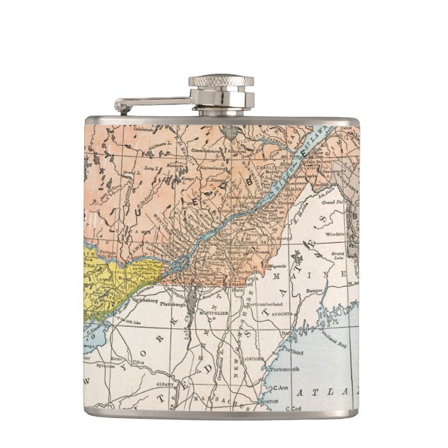 MAP: EASTERN CANADA HIP FLASK (Front)