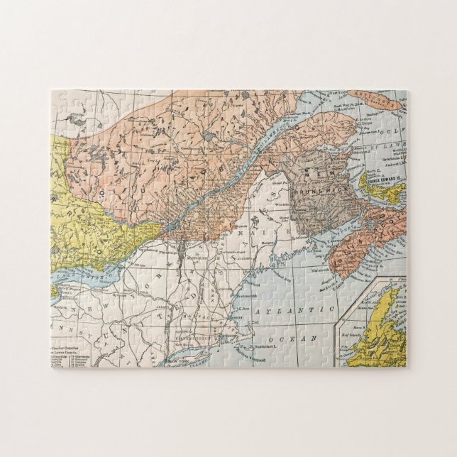MAP: EASTERN CANADA JIGSAW PUZZLE (Horizontal)