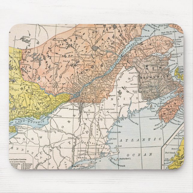 MAP: EASTERN CANADA MOUSE MAT (Front)
