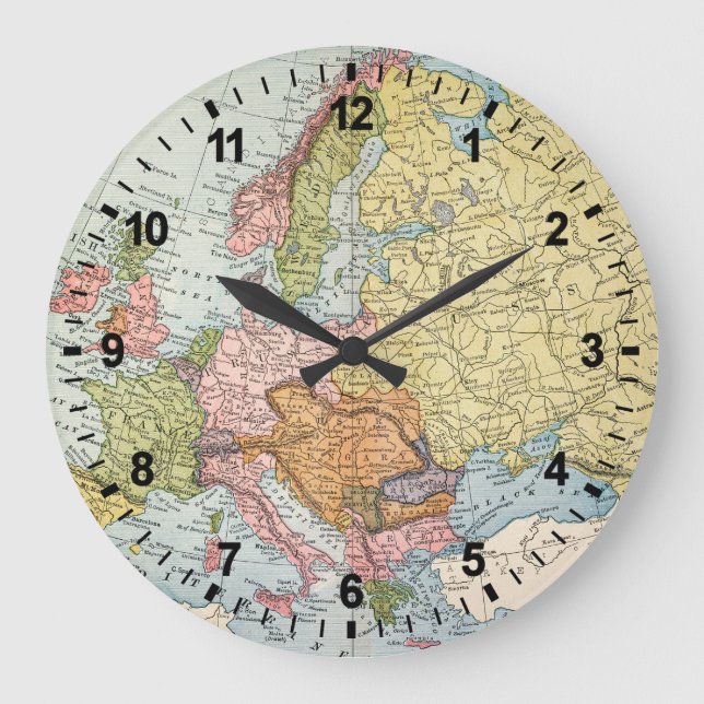 MAP: EUROPE, 1885 LARGE CLOCK (Front)