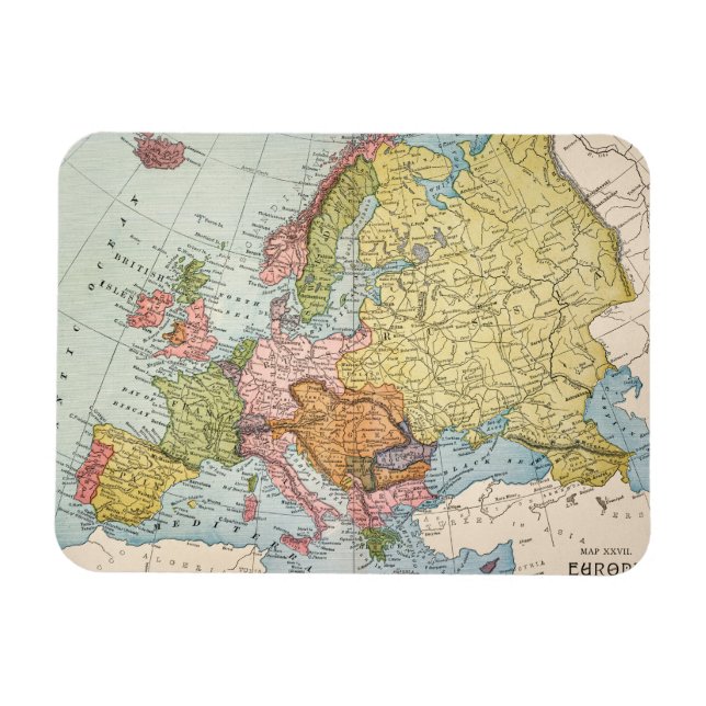 MAP: EUROPE, 1885 MAGNET (Horizontal)