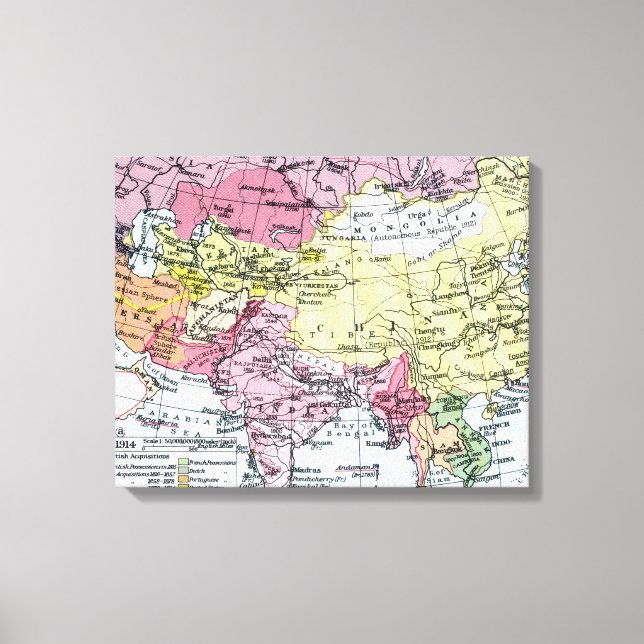 MAP: EUROPE IN ASIA CANVAS PRINT (Front)
