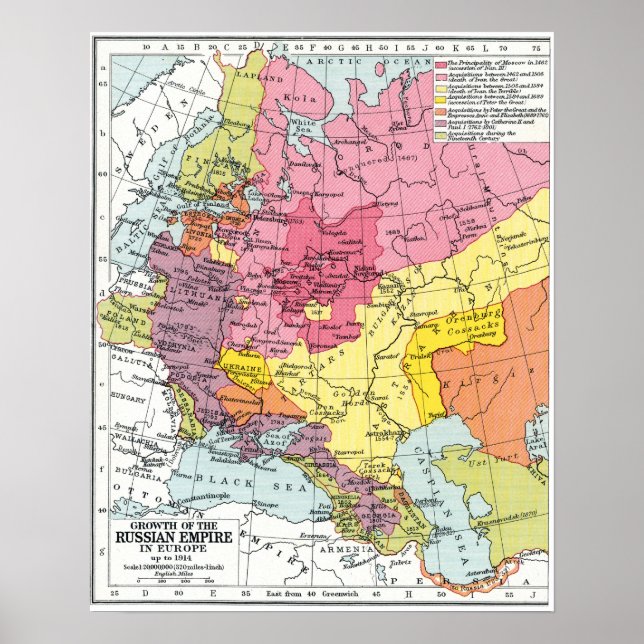 MAP: EXPANSION OF RUSSIA POSTER (Front)
