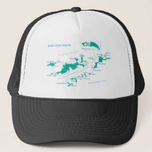 Map/FLAG British Virgin Islands Trucker Hat