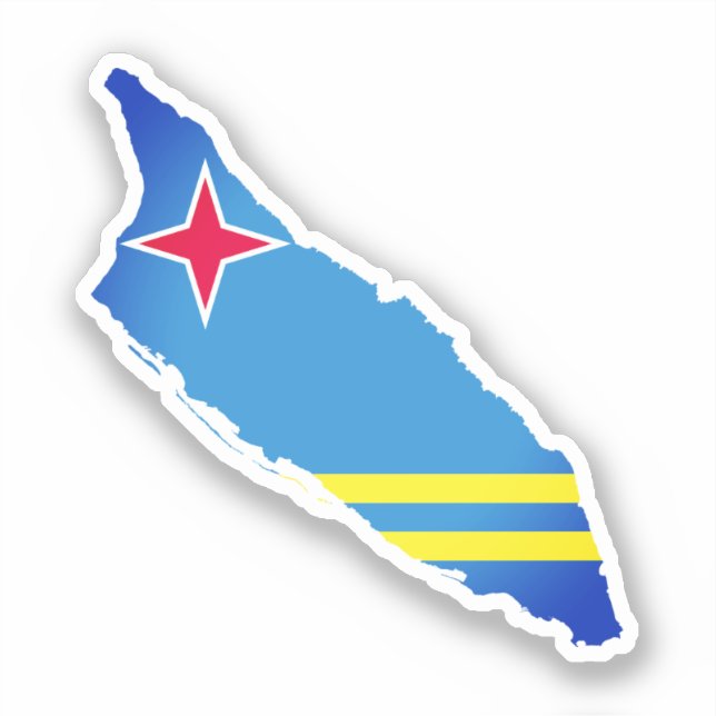 Map flag of Aruba (Front)