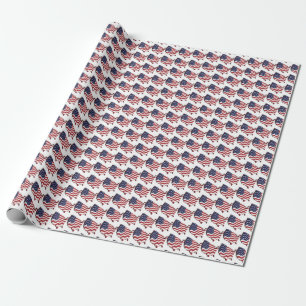 Map Flag USA Wrapping Paper