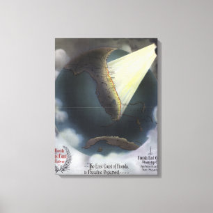 MAP: FLORIDA, 1898 CANVAS PRINT