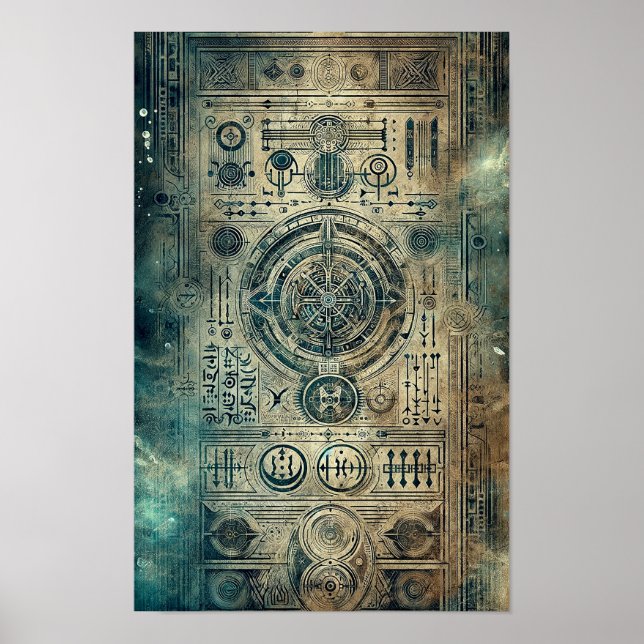 Map for the sunken city of Atlantis Poster (Front)