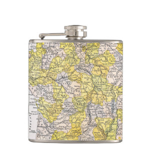 MAP: FRANCE HIP FLASK