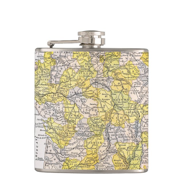 MAP: FRANCE HIP FLASK (Front)