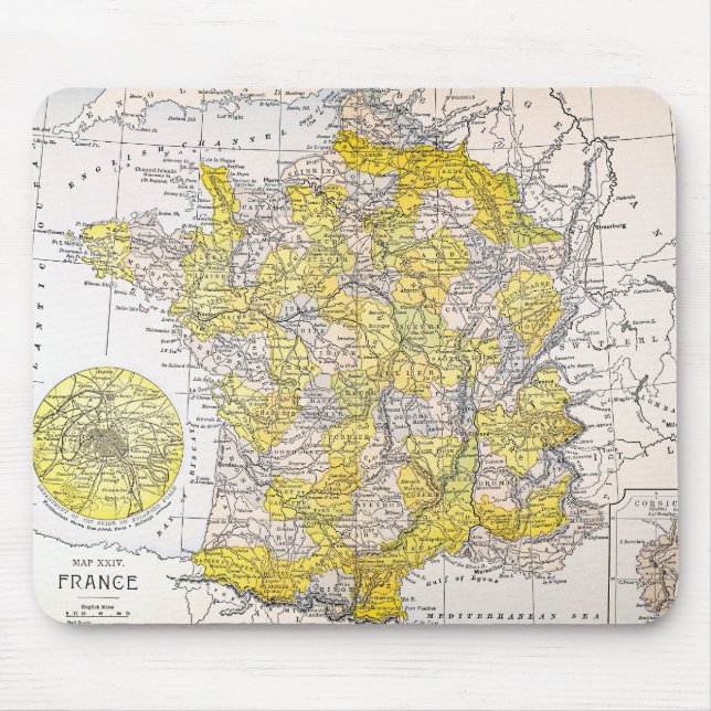 MAP: FRANCE MOUSE MAT (Front)