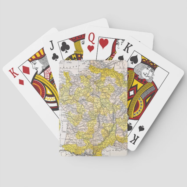 MAP: FRANCE PLAYING CARDS (Back)