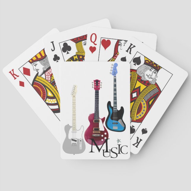 Map game "Guitars and Music" Playing Cards (Back)