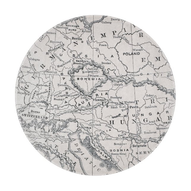 MAP: GERMANY AND AUSTRIA CUTTING BOARD (Front)