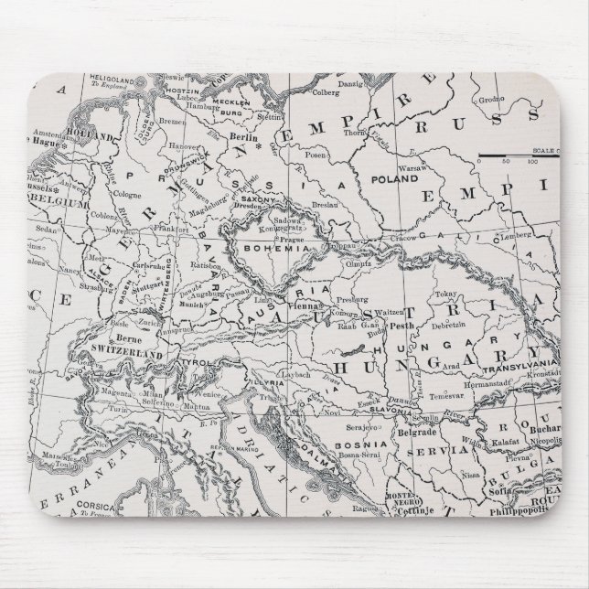MAP: GERMANY AND AUSTRIA MOUSE MAT (Front)