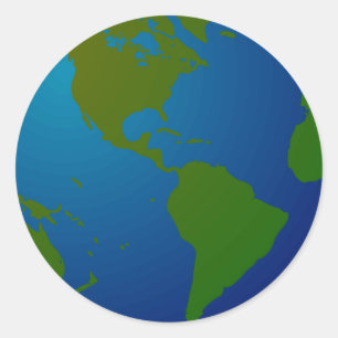 Map/Globe Classic Round Sticker