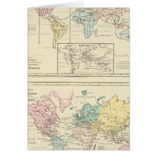 Map in colour of The World