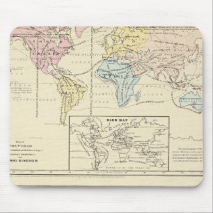 Map in colour of The World Mouse Mat