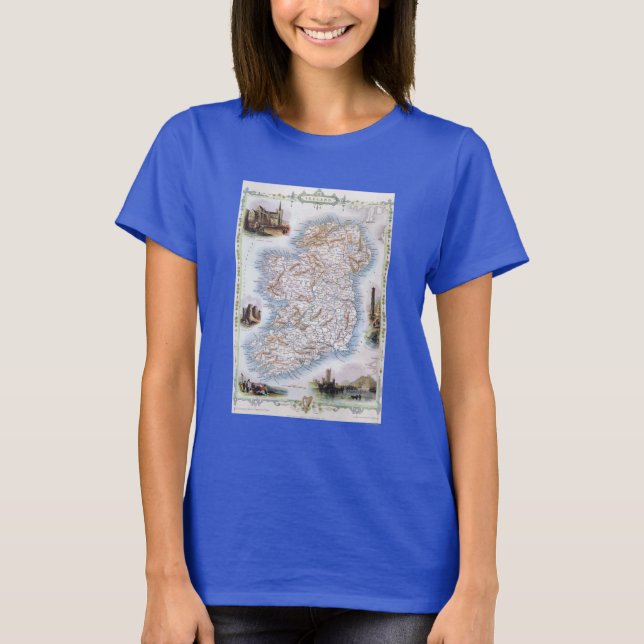 Map: Ireland, 1851 T-Shirt (Front)