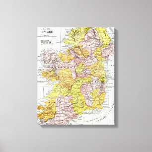 MAP: IRELAND, c1890 Canvas Print