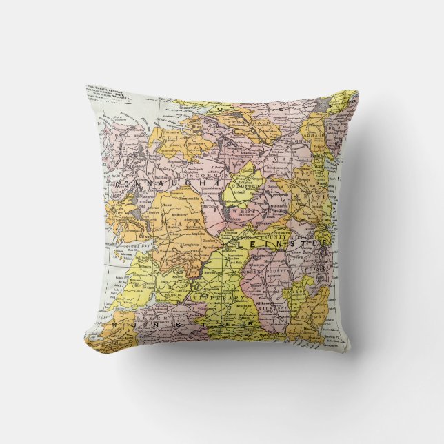 MAP: IRELAND, c1890 Cushion (Front)