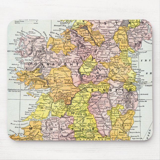 MAP: IRELAND, c1890 Mouse Mat (Front)