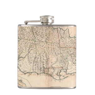 MAP: JAMAICA, 1755 2 HIP FLASK