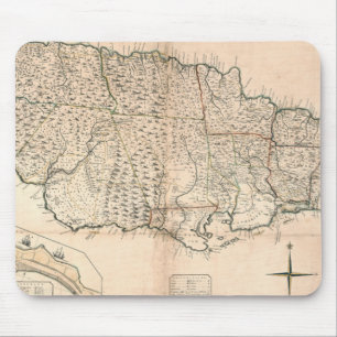 MAP: JAMAICA, 1755 2 MOUSE MAT