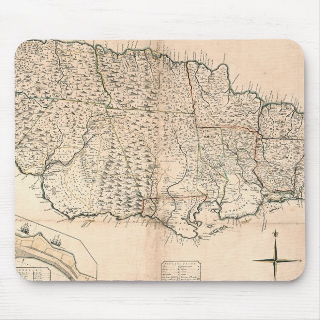 MAP: JAMAICA, 1755 2 MOUSE MAT (Front)