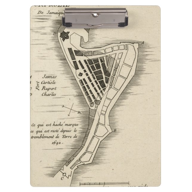 MAP: JAMAICA, 1755 CLIPBOARD (Front)