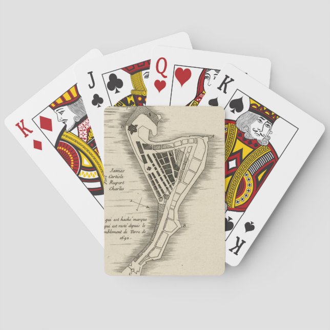 MAP: JAMAICA, 1755 PLAYING CARDS (Back)