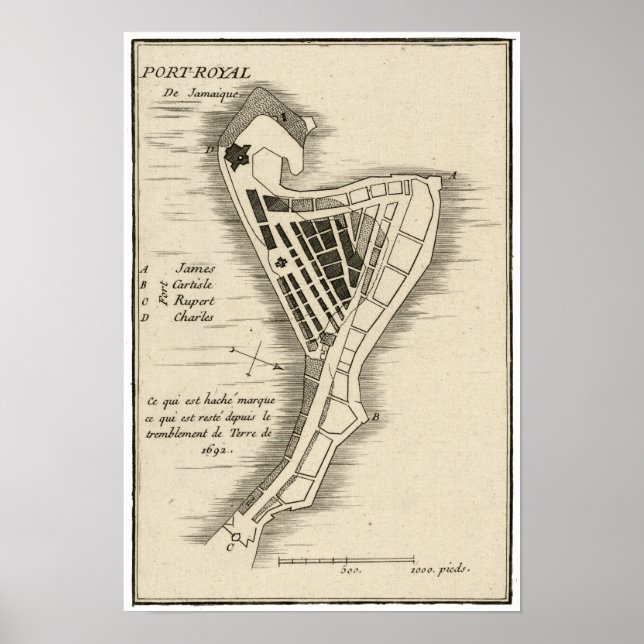 MAP: JAMAICA, 1755 POSTER (Front)