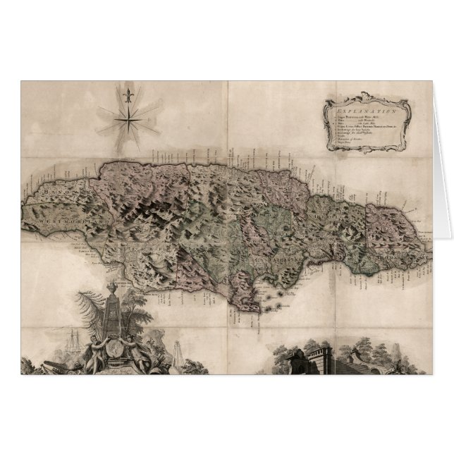 MAP: JAMAICA, 1763 (Front Horizontal)