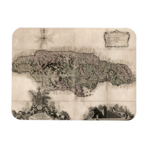 MAP: JAMAICA, 1763 MAGNET