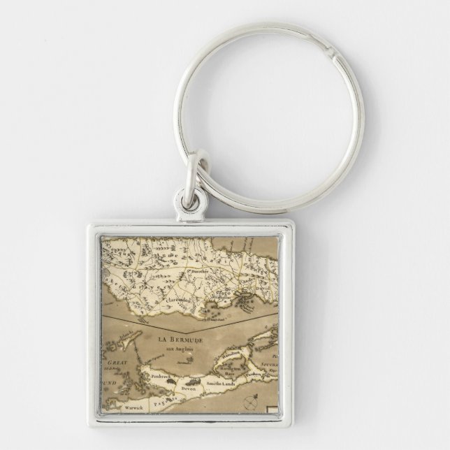 MAP: JAMAICA, 1767 KEY RING (Front)