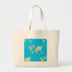 map large tote bag