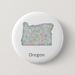 map_line_US_01_Oregon.ai 6 Cm Round Badge