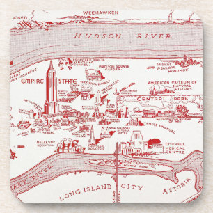 MAP: MANHATTAN, c1935 Coaster