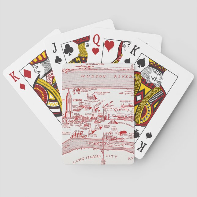 MAP: MANHATTAN, c1935 Playing Cards (Back)
