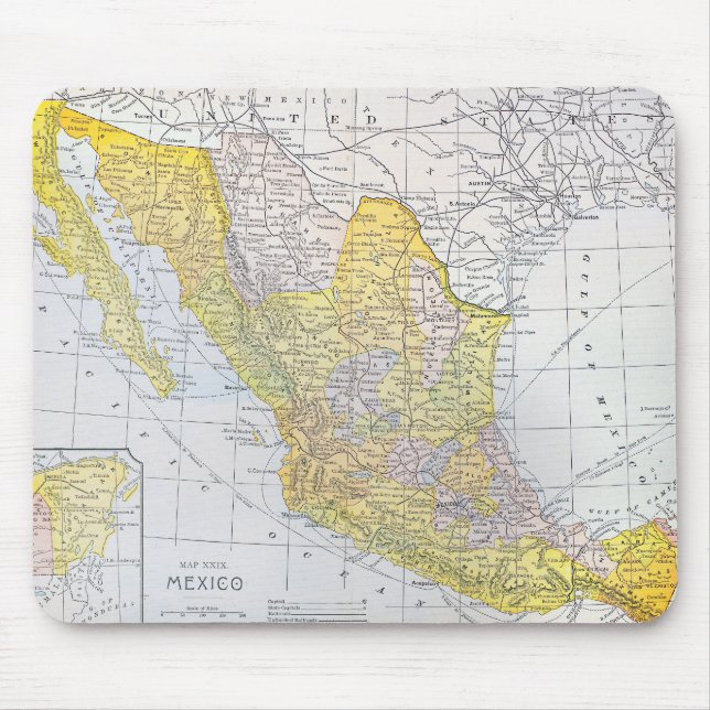MAP: MEXICO MOUSE MAT (Front)