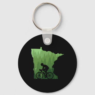 Map Minnesota Mountain Bike Rider Mtb Biking Mount Key Ring