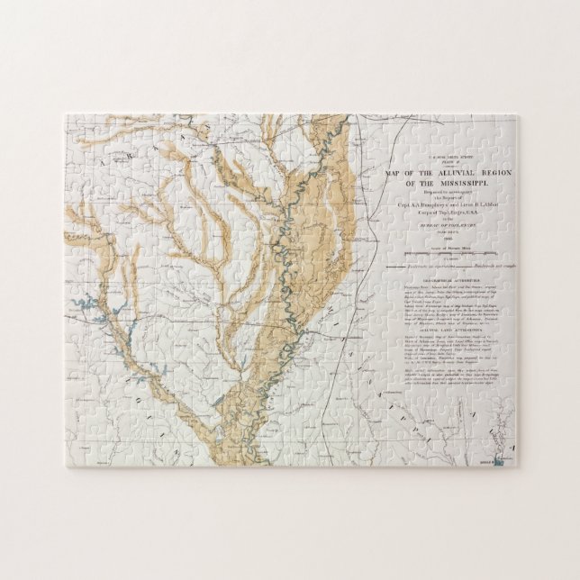 MAP: MISSISSIPPI RIVER, 1861 JIGSAW PUZZLE (Horizontal)