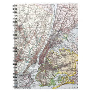 Map: New York Area, 1906 Notebook