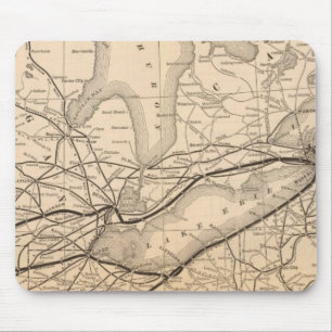Map New York Central and Hudson River Railroad Mouse Mat