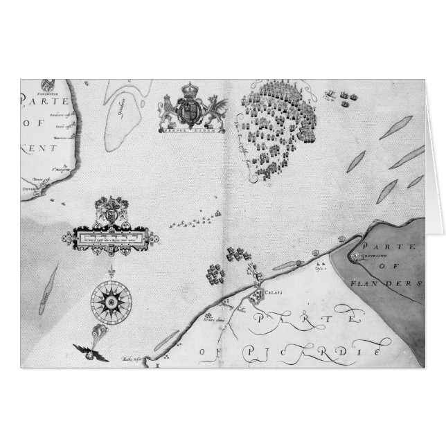 Map No.10 showing the route of the Armada fleet (Front Horizontal)