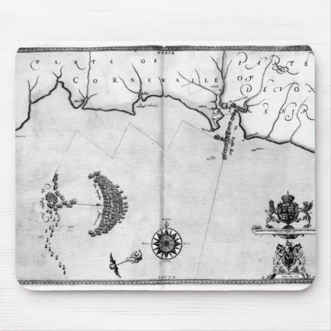 Map No.2 Showing the route of the Armada fleet Mouse Mat (Front)