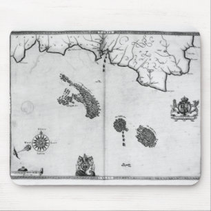 Map No.3 Showing the route of the Armada fleet Mouse Mat